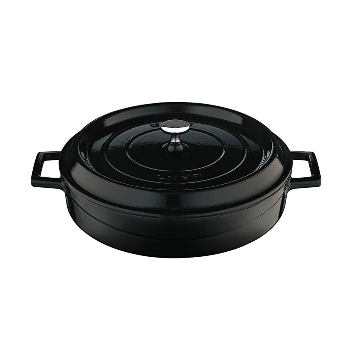 Lava Cast Iron Dutch Oven - 28cm Enameled Casserole Dish, Large Cooking Pot for Even Heat, Durable & Oven Safe
