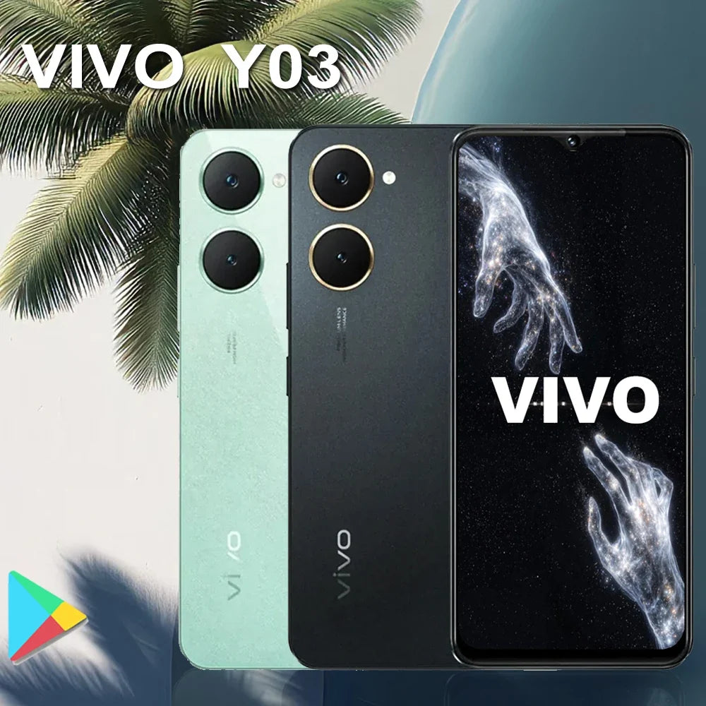 VIVO Y03 4G original fashion smart phone 8GB+256gb large memory/5000mah long standby battery