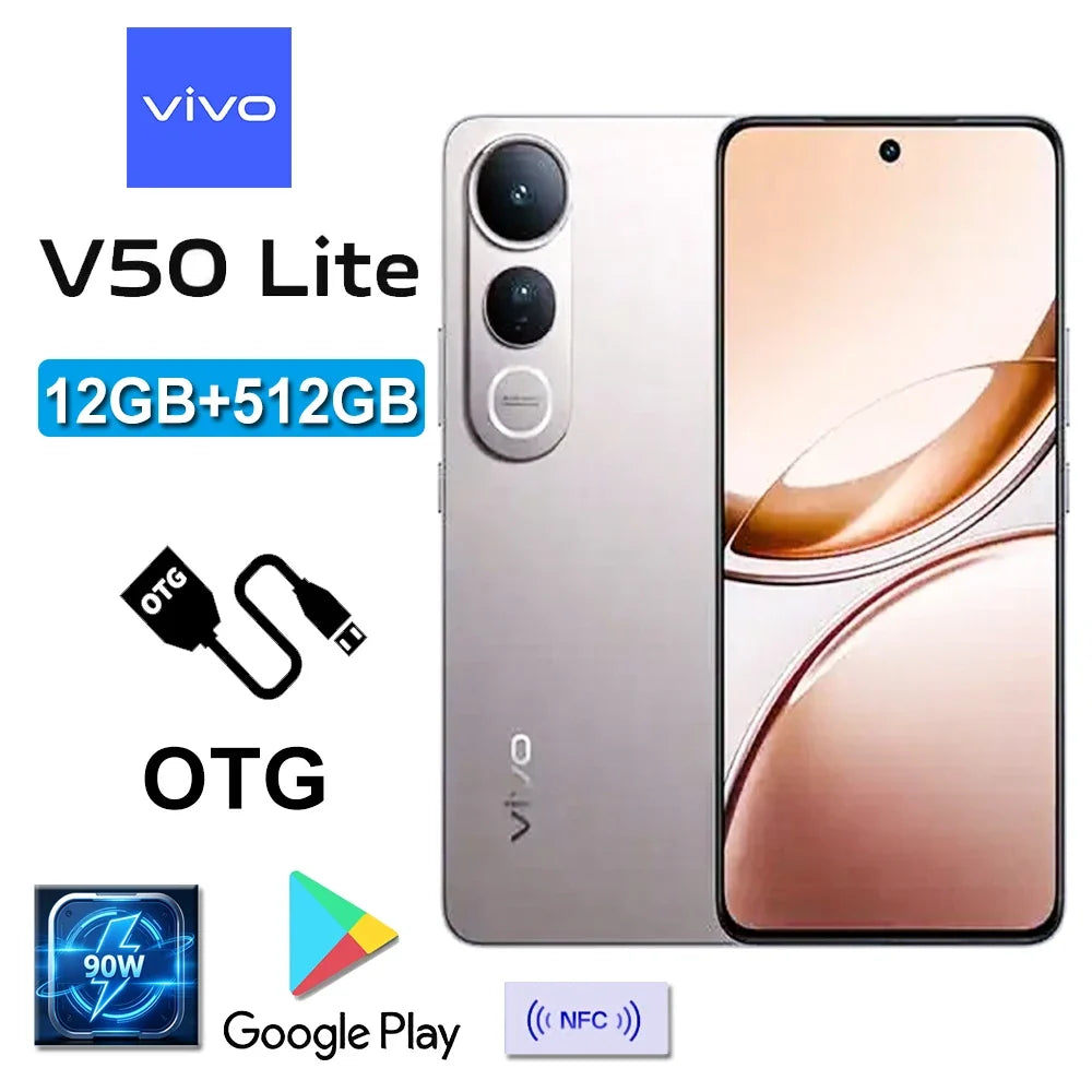 VIVO V50 Lite lightweight camera smartphone 5G/12GB+512GB larger capacity storage/6500mAh super battery life standby