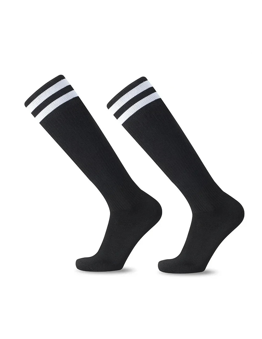 Striped Breathable Cotton Soccer Socks for Kids