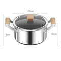 Stainless Steel Soup Pot Wok Honeycomb Non-stick Pot with lid Frying Pan Home Hot Pot Induction Cooker Gas Stove Universal Pan