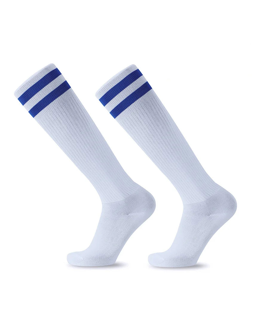 Striped Breathable Cotton Soccer Socks for Kids