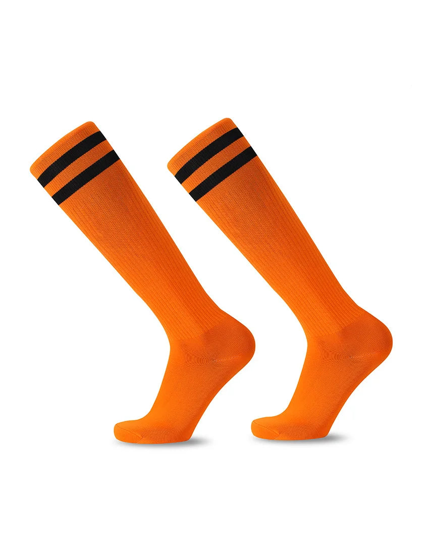 Striped Breathable Cotton Soccer Socks for Kids