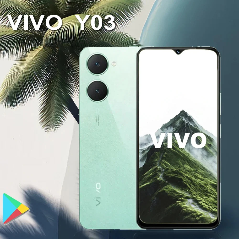 VIVO Y03 4G original fashion smart phone 8GB+256gb large memory/5000mah long standby battery