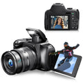 12X Optical Zoom 72MP DSLR Camera 270° Rotative Flip Screen Digital Photographic Camera Xenon Light Macro Lens 4K Wifi Camcorder
