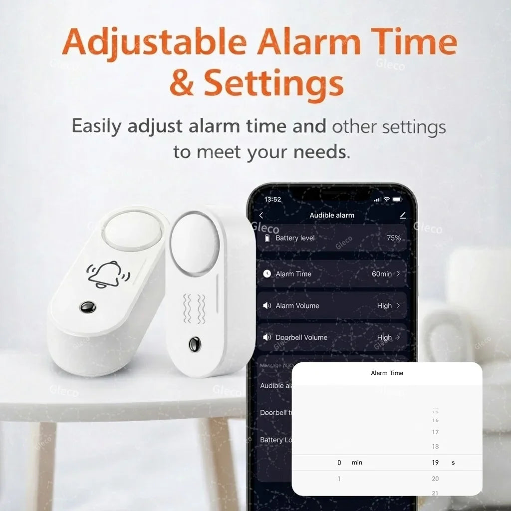 Zigbee Siren Alarm Smart Home Vibration Sensor Detection Security Alert TUYA Smart Life&Zigbee 2mqtt Version Work With Gateway
