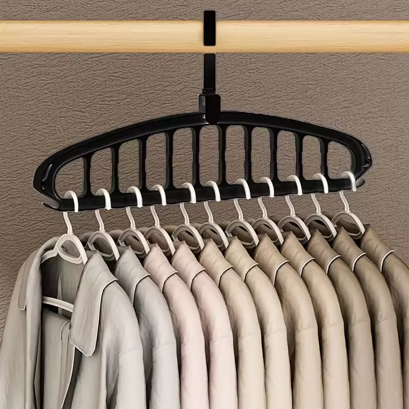 1PC Multi-Hole Space-Saving Clothes Hanger! Foldable for Home/Bedroom/Travel – Fits Pants/Shirts/Skirts
