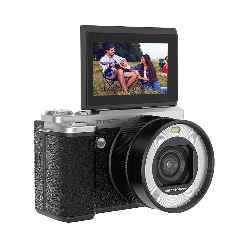 18X 80MP Digital Camera Flip Screen Front Rear Dual Lens Selfie Vlog Camcorder 4K Camera For Livestream Wide Angle Macro Lens