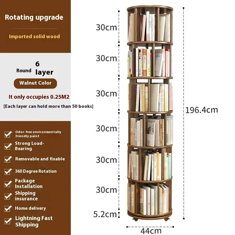 Vertical Rotating Bookcase