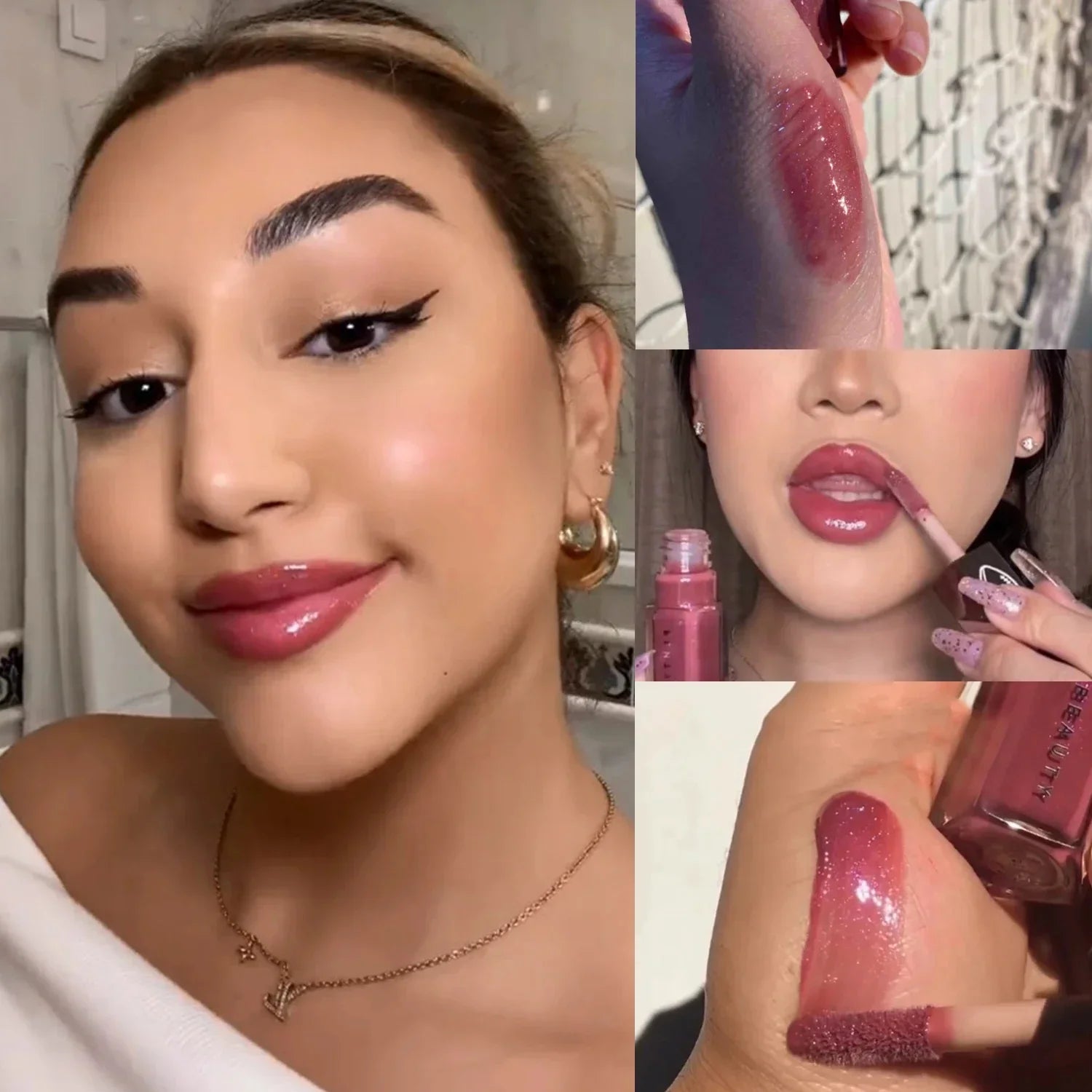 Fenty Beauty Gloss Bomb Lip Glaze Multi-color Moisten Shine Glitter Lip Plumper Makeup Beginner Liquid Lipstick Makeup Cosmetics