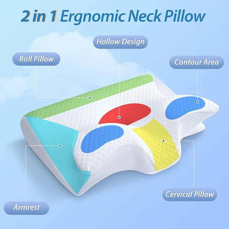 Memory Foam Ergonomic Contour Orthopedic Pillow