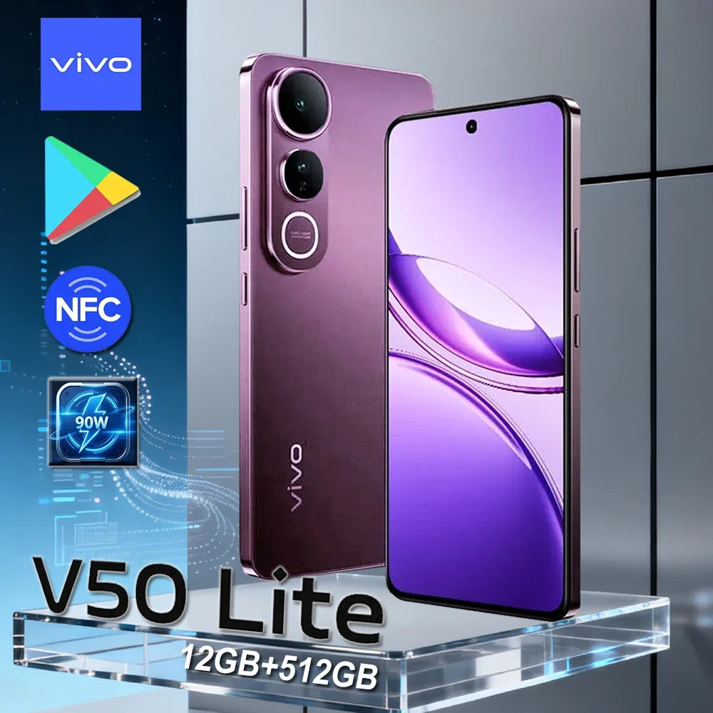 VIVO V50Lite 6.77-inch AMOLED screen high-value smartphone/12+512GB large-capacity storage/6500mAh super battery life standby