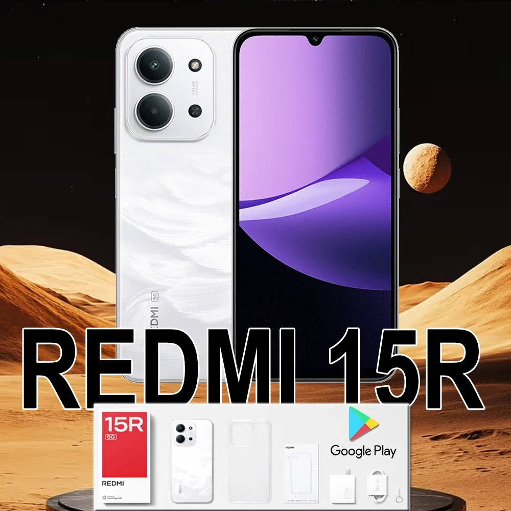 XIAOMI/REDMI 15R original smart thin and thin 5G mobile phone 13 million pixels high-definition main camera 8GB+256GBn memory/60