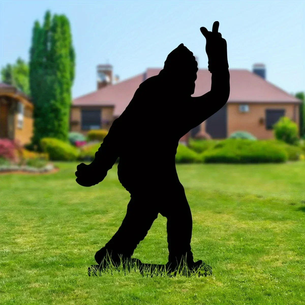 Metal Decorative Garden Stakes Sasquatch Gifts For Men Women, Sasquatch Statue Decorations Outdoor,Iron Art, Iron Art Silhouette