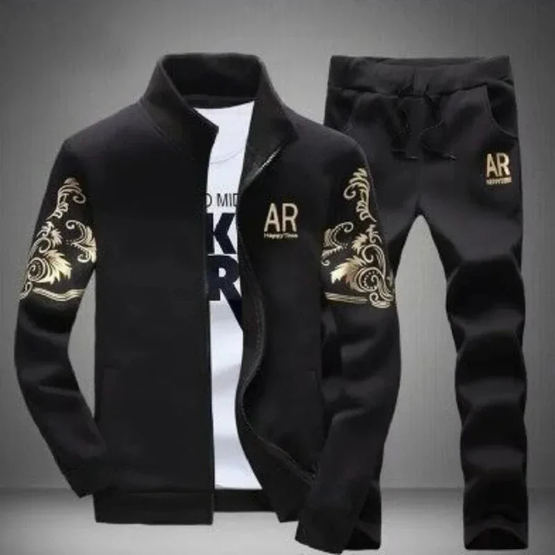 5XL 6XL Men's Plus Size Autumn Tracksuit Set