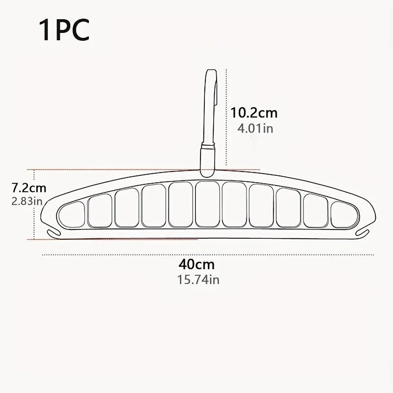 1PC Multi-Hole Space-Saving Clothes Hanger! Foldable for Home/Bedroom/Travel – Fits Pants/Shirts/Skirts