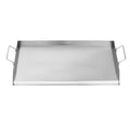 Stainless Steel Griddle 32x16 inch Universal Flat Top Rectangular Plate for Gas Grill BBQ Teppanyaki Portable Cookware with Han