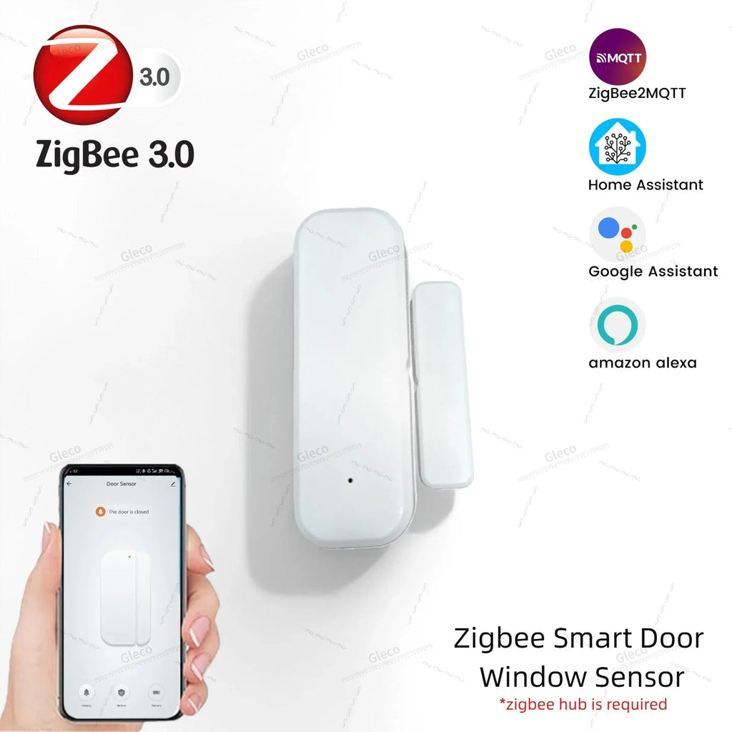 Zigbee Window Door Sensor Detection Magnetic Window Sensor Door Open Close Alarm Detector For Smart Home Automation Security Z2M