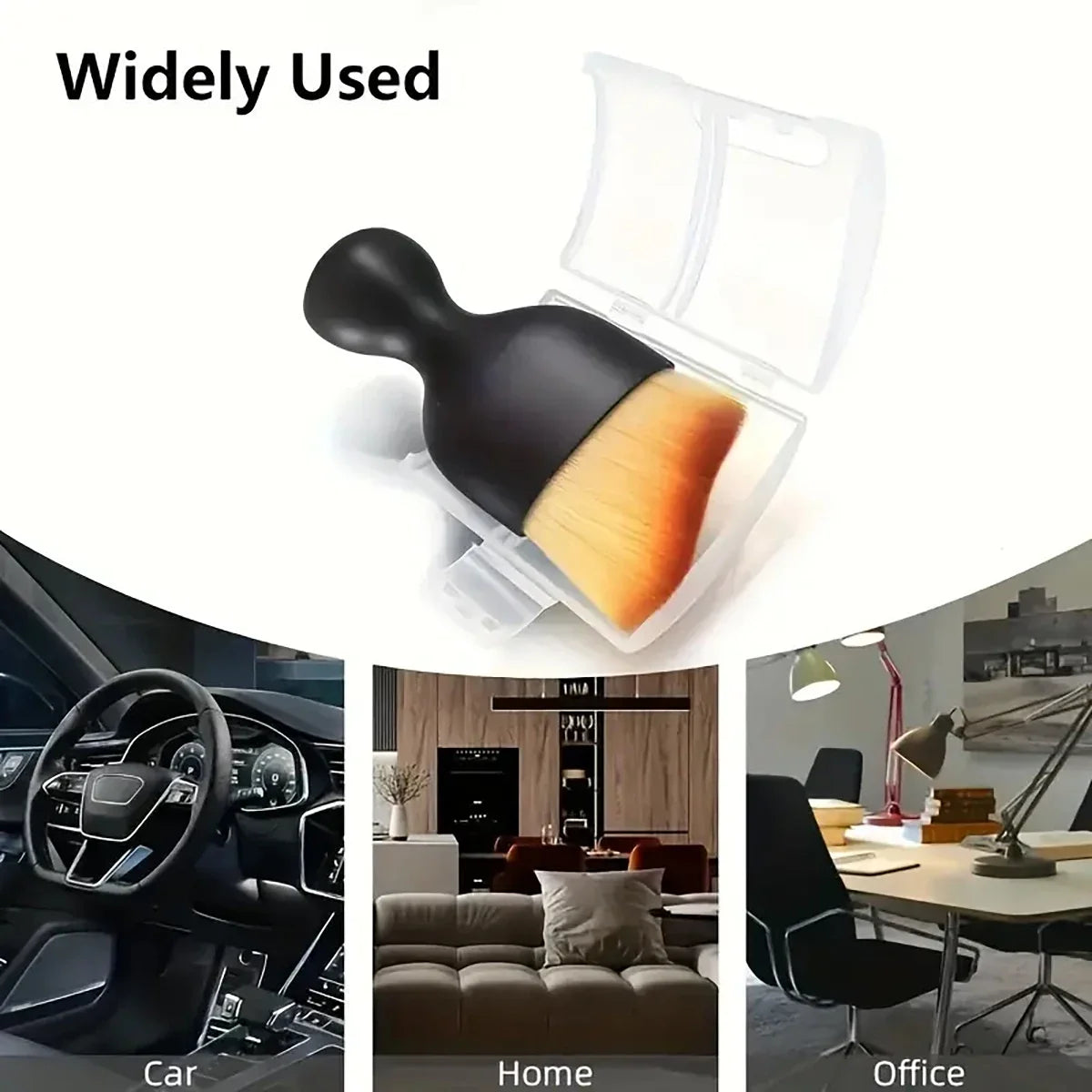 Car Interior Cleaning Brush Keyboard Air Conditioner Camera Thick Soft Fur Clean Brushes with Cover Crevice Dust Detailing Tools