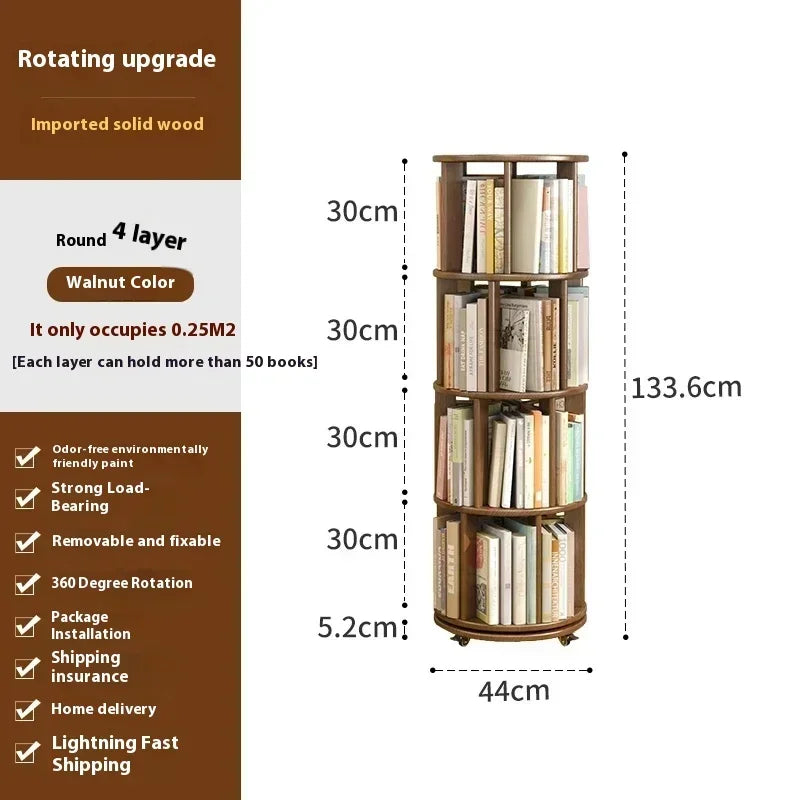 Vertical Rotating Bookcase