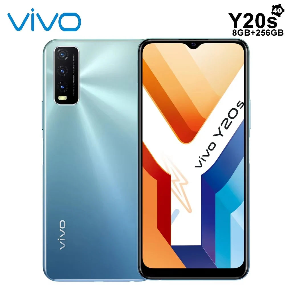 VIVO Y20S original smart fashion mobile phone 8GB+256GB/5000mah long battery life/support GPS positioning and NFC function
