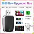 2025 NEW Wireless Carplay Adapter Android Auto 2in1 Smart Mini Box WIFI BT Auto Connect For Toyota Volvo Benz MG Kia MAZDA FORD