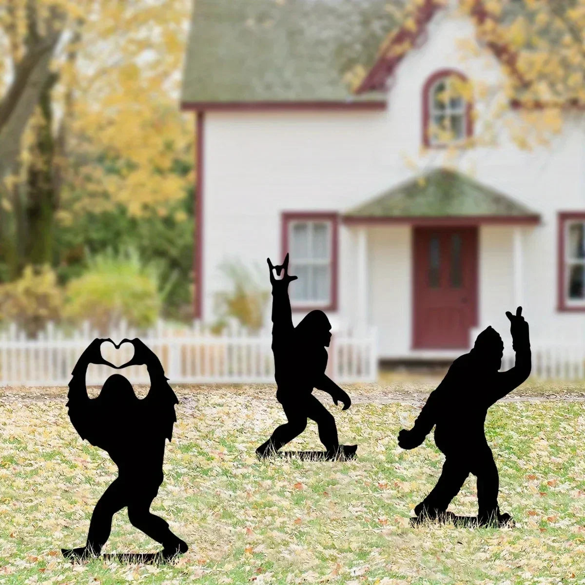 Metal Decorative Garden Stakes Sasquatch Gifts For Men Women, Sasquatch Statue Decorations Outdoor,Iron Art, Iron Art Silhouette