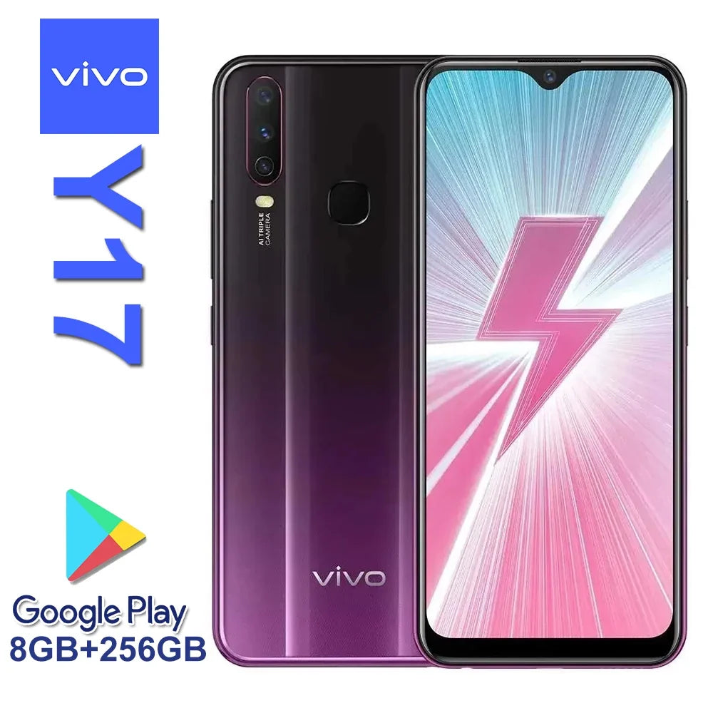 VIVO Y17 fashion smart mobile phone/8GB+256gb memory and storage