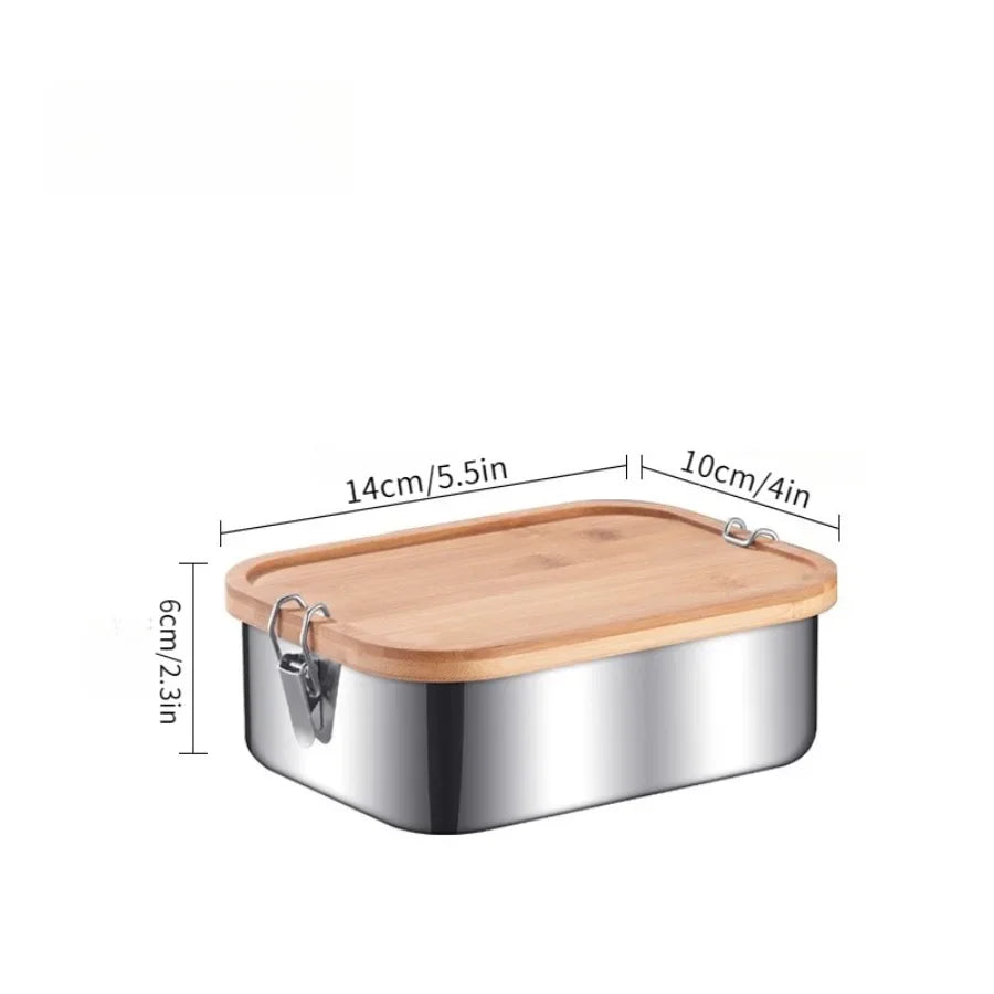 304 Stainless Steel Lunch Boxes Sealed Containers Portable Sushi Box Bento Camping Tableware Leakproof Food Carrier
