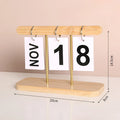 Modern Minimalist Flip Desk Calendar - Everyday View, English Language, Home and Office Decor Desk Accessory