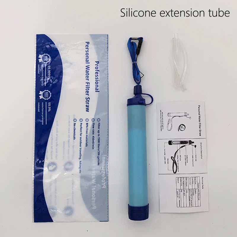 PureFlow Outdoor Straw: 4-Stage Camping Water Filter