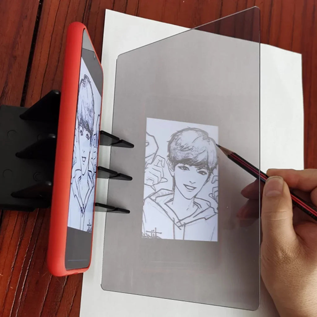 Optical Clear Drawing Board, Portable Optical Tracing Board Image Draw Board Tracing Drawing Projector Optical Painting Board