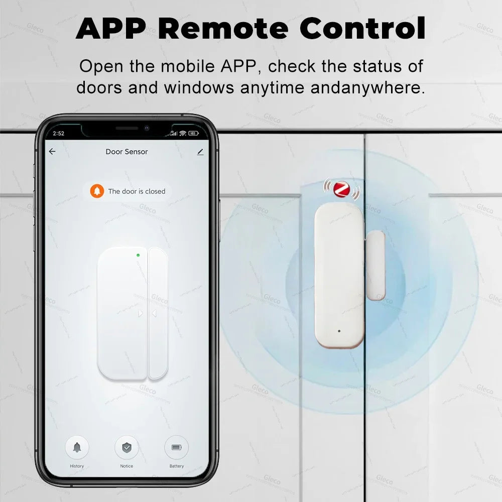 Zigbee Window Door Sensor Detection Magnetic Window Sensor Door Open Close Alarm Detector For Smart Home Automation Security Z2M