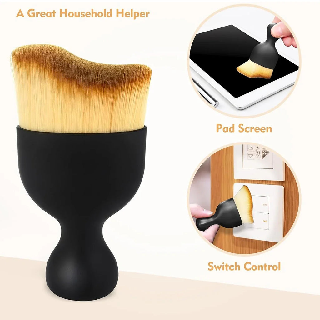Car Interior Cleaning Brush Keyboard Air Conditioner Camera Thick Soft Fur Clean Brushes with Cover Crevice Dust Detailing Tools