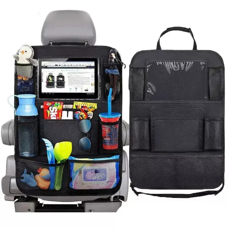Car Seat Organizer – Multifunctional Oxford Fabric Backseat Storage Bag with Tablet Holder & Multi-Pockets for Kids