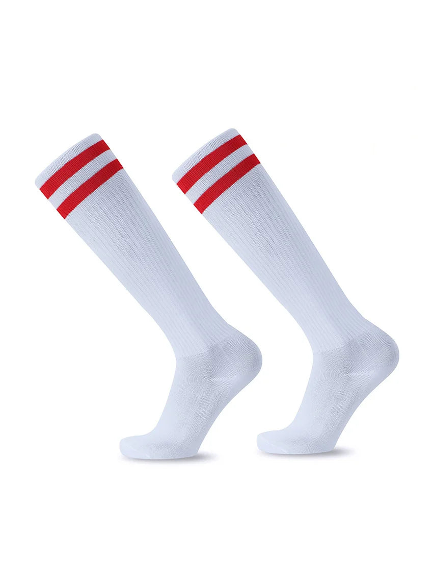 Striped Breathable Cotton Soccer Socks for Kids