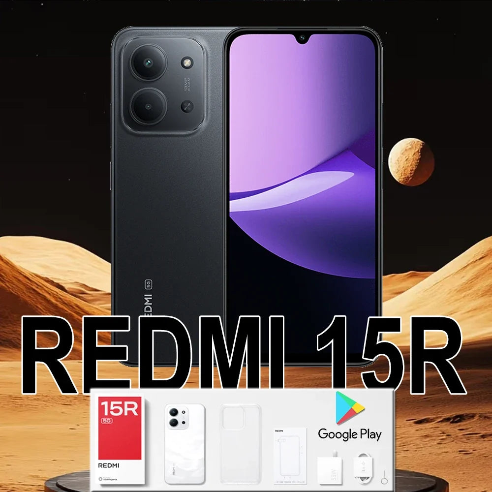 XIAOMI/REDMI 15R original smart thin and thin 5G mobile phone 13 million pixels high-definition main camera 8GB+256GBn memory/60