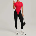 Color Blocked Women's Yoga Jumpsuit Tracksuit