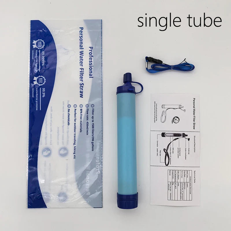 PureFlow Outdoor Straw: 4-Stage Camping Water Filter