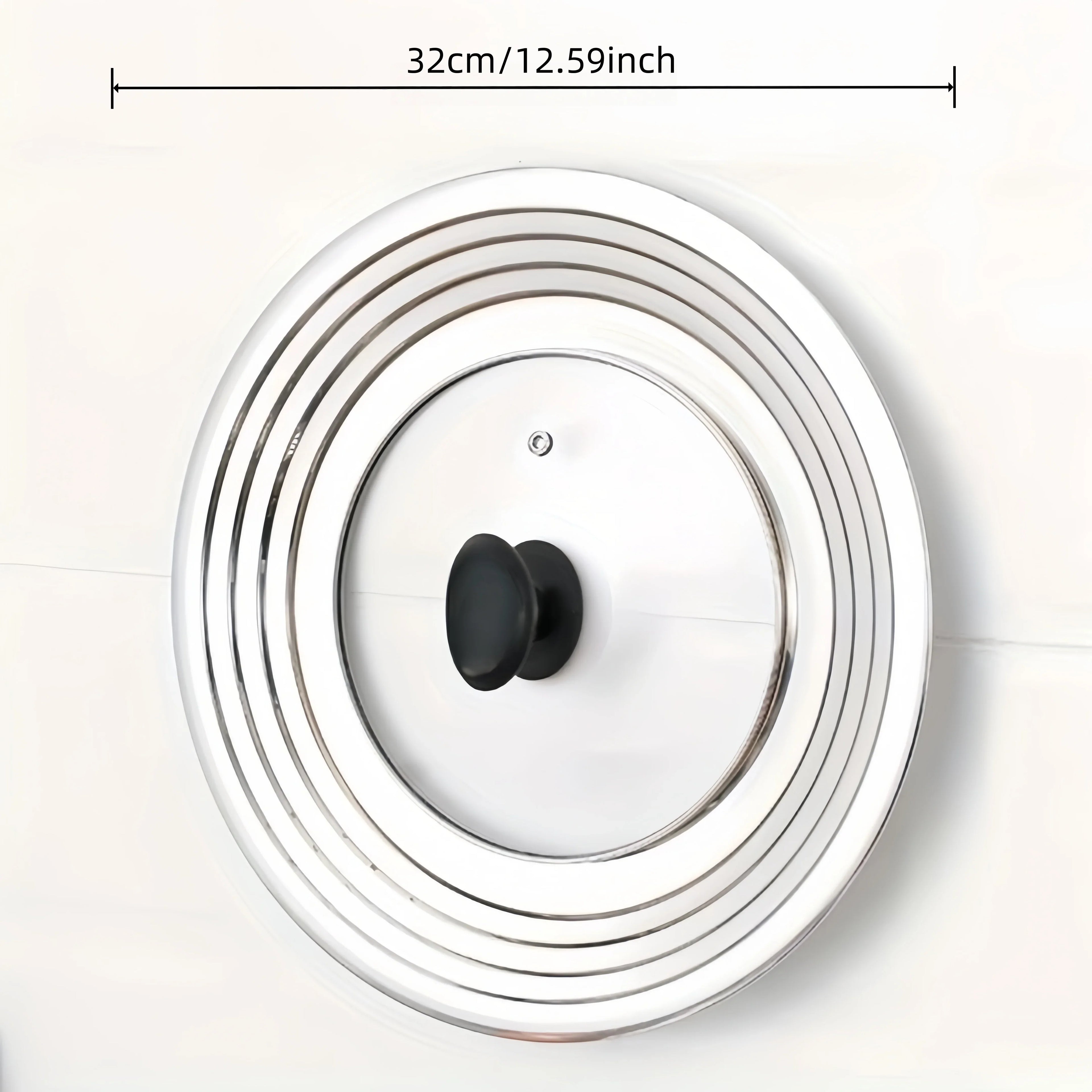 Universal Round Stainless Steel Frame Kitchen Spill-proof Cooking Pot Cover with Glass for Hotels and Restaurants