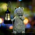 Cat Statue Solar Garden Ornament Outdoor Decoration with Solar Lights Suitable for Garden Balcony Birthday Gift for Mom Lady
