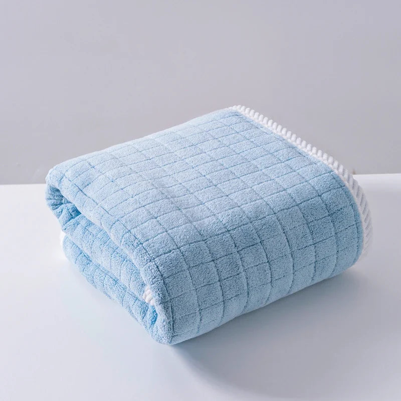 Square Spiral Bath Towel Designer Solid Color Quick Drying Water Absorbing Dry Hair Household And Daily Use Soft Square-Towels