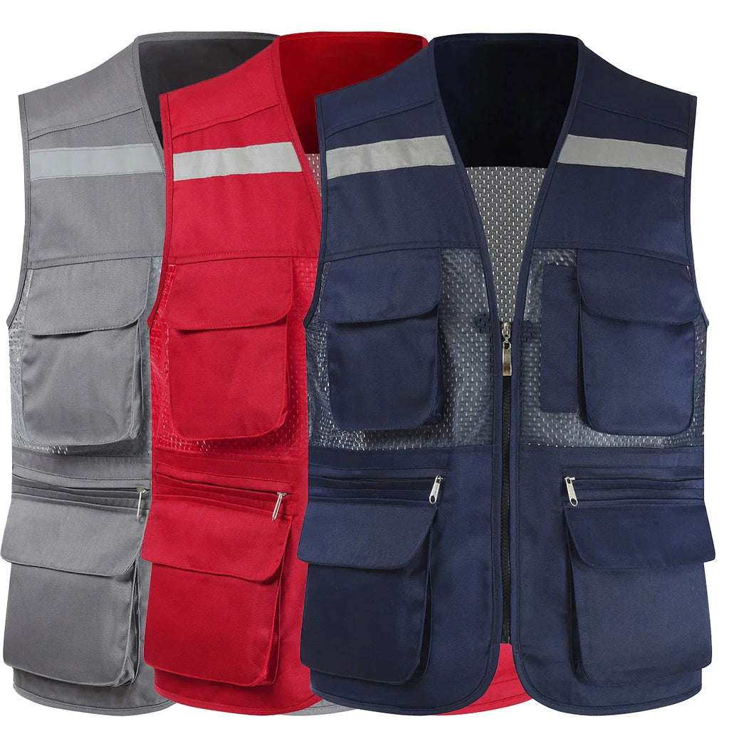 Breathable Mesh Fishing Vest with Multiple Pockets