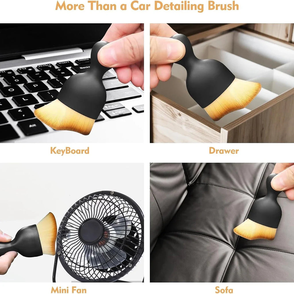 Car Interior Cleaning Brush Keyboard Air Conditioner Camera Thick Soft Fur Clean Brushes with Cover Crevice Dust Detailing Tools