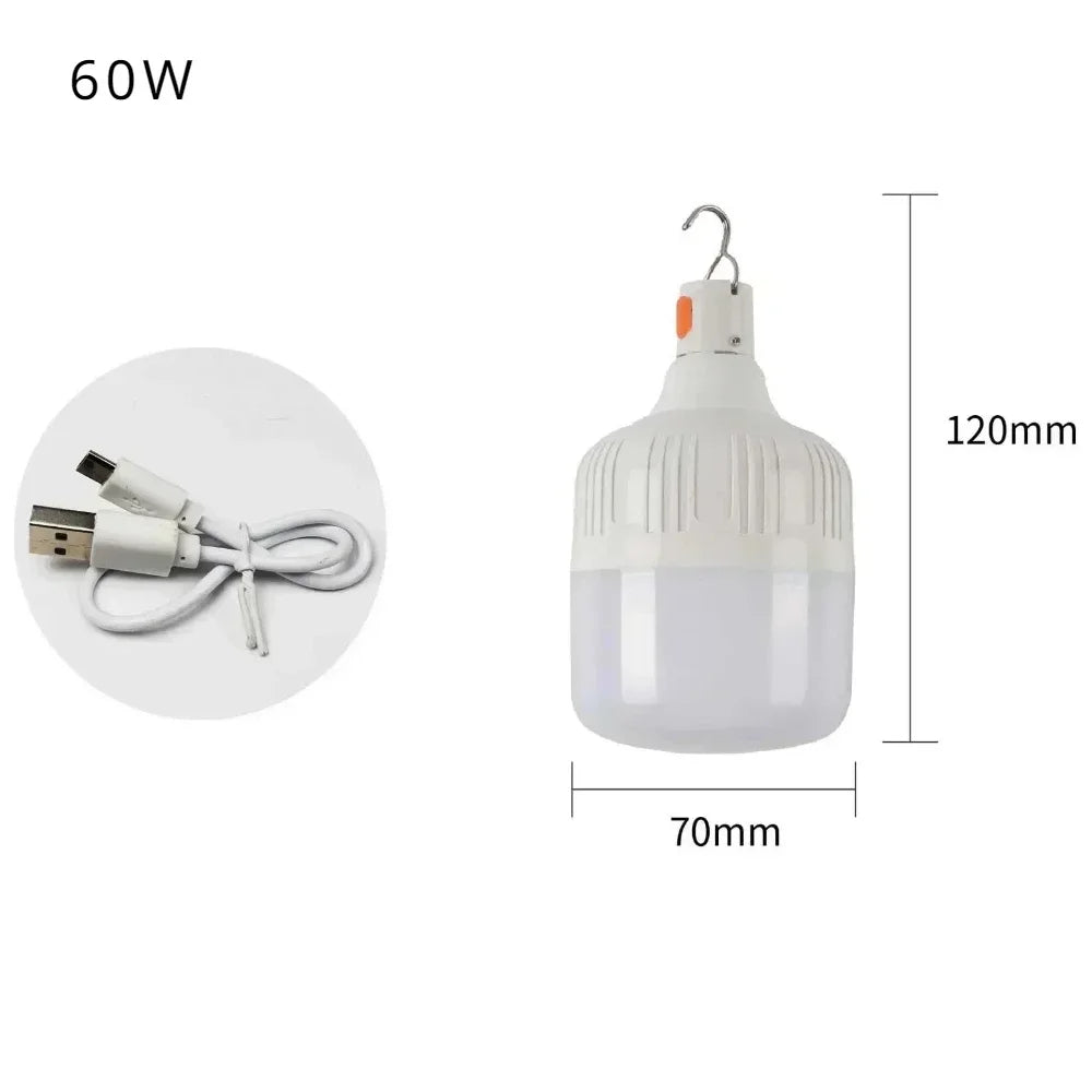 60W/30W USB Rechargeable LED Camping Lantern | Emergency Outdoor Lighting