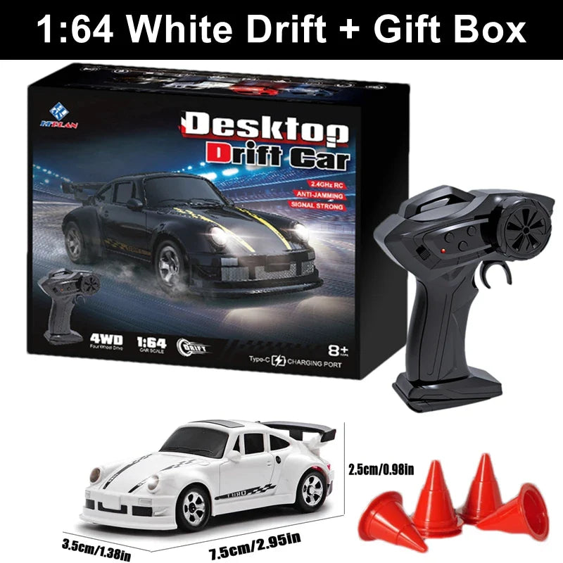 1/64 High-Speed Drift RC Car 4WD Remote Control Mini Racing Toy