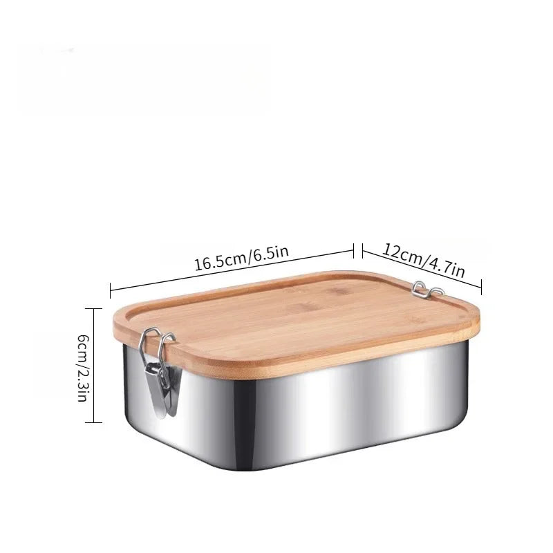 304 Stainless Steel Lunch Boxes Sealed Containers Portable Sushi Box Bento Camping Tableware Leakproof Food Carrier