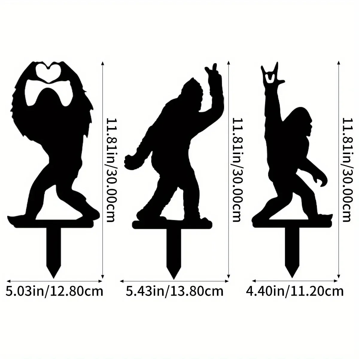 Metal Decorative Garden Stakes Sasquatch Gifts For Men Women, Sasquatch Statue Decorations Outdoor,Iron Art, Iron Art Silhouette