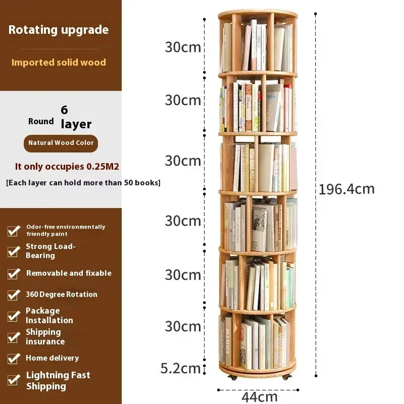 Vertical Rotating Bookcase