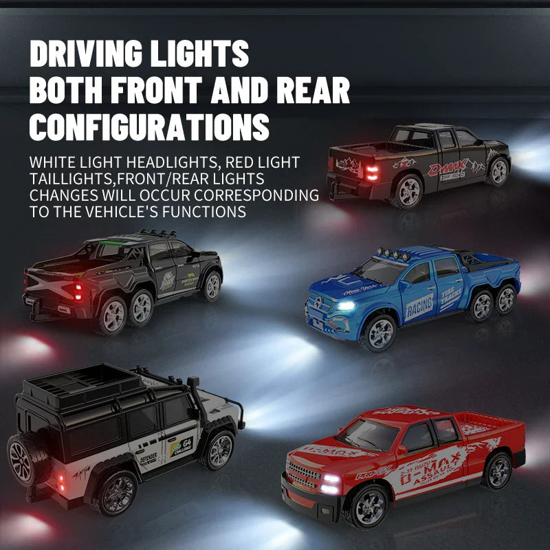 6601Green RC Car MINI Alloy 1/64 Remote Control Toy for Kids